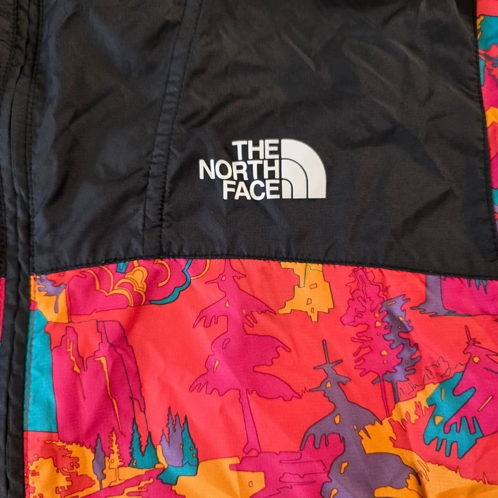 The North Face Fanorak Windbreaker Jacket Men S Multi Color Forest Print READ